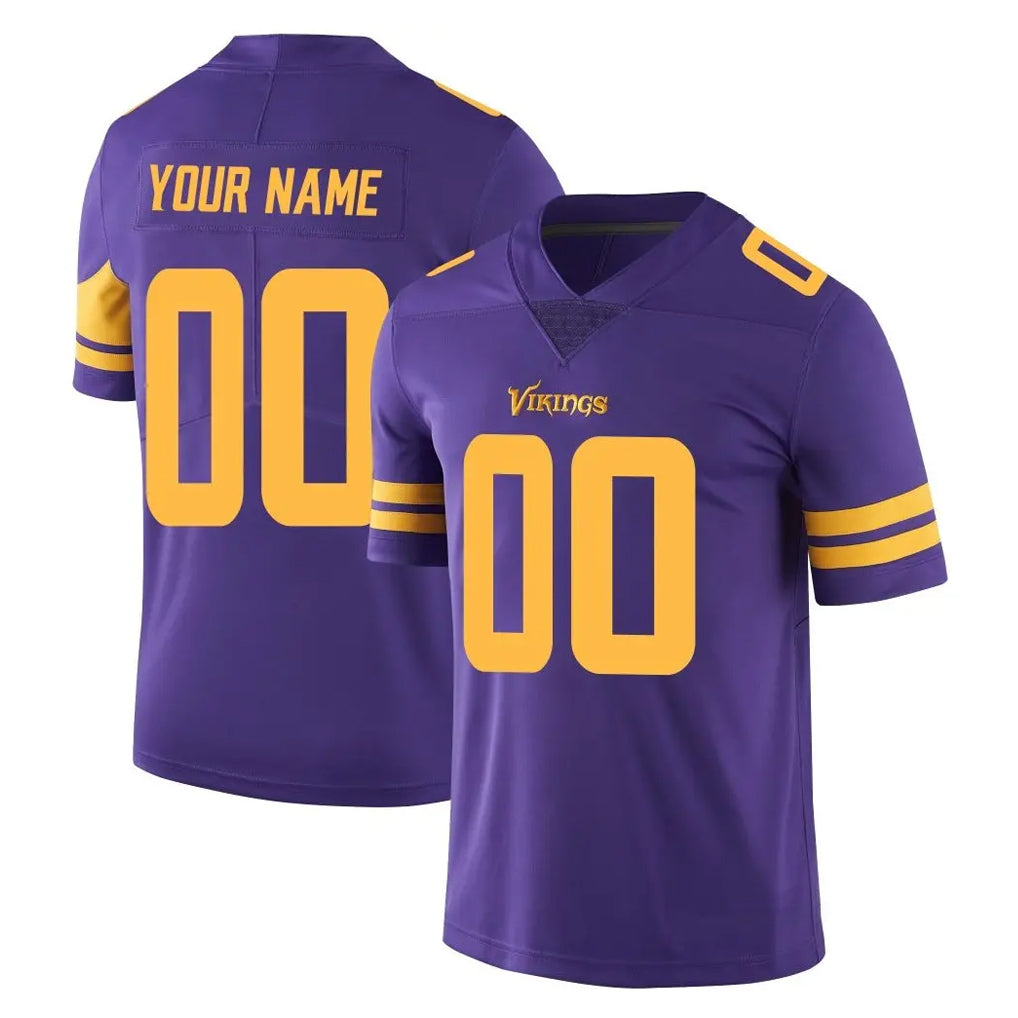 Qdoa Custom MN.Vikings Purple Limited Color Rush Home Game Any Name & Numbers Stitched Jerseys
