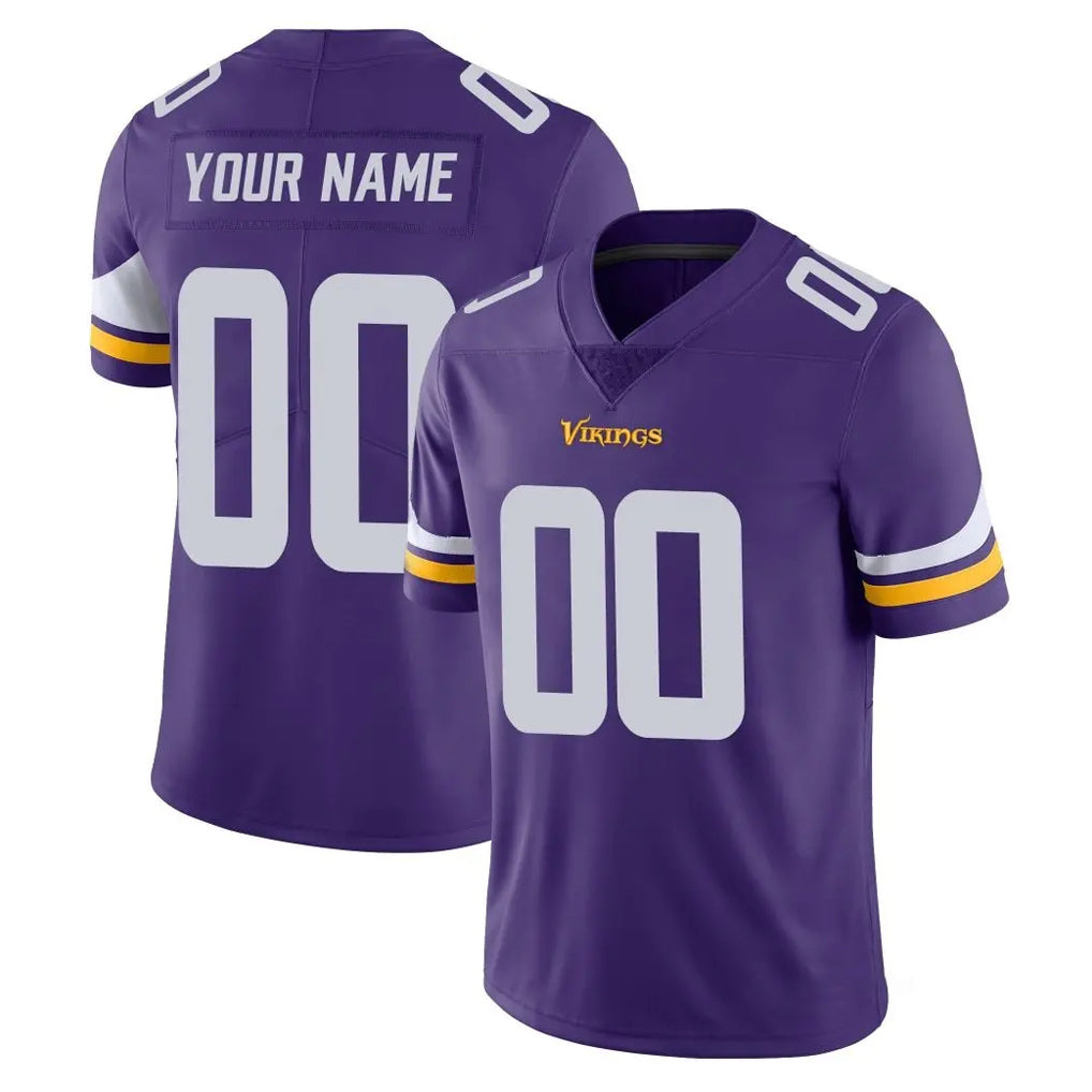 Qdoa Custom MN.Vikings Purple Limited Vapor Untouchable Home Game Any Name & Numbers Stitched Jerseys