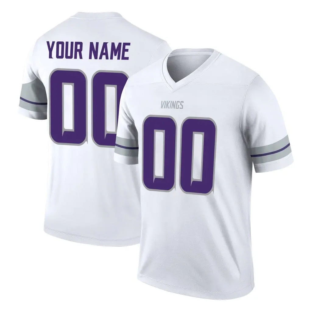 Qdoa Custom MN.Vikings White Alternate Legend Home Game Any Name & Numbers Stitched Jerseys