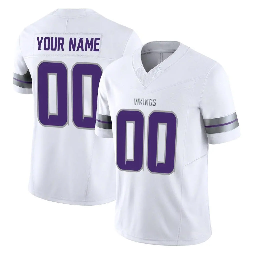 Qdoa Custom MN.Vikings White Limited Alternate Vapor F.U.S.E. Home Game Any Name & Numbers Stitched Jerseys