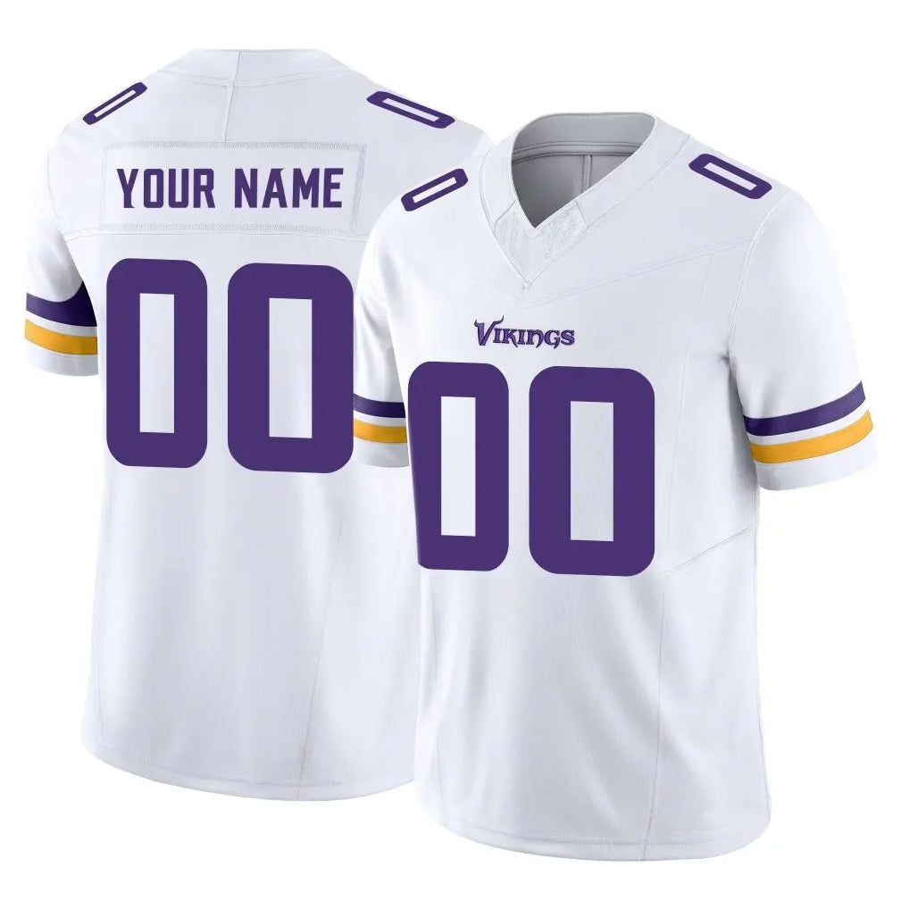 Qdoa Custom MN.Vikings White Limited Vapor F.U.S.E. Home Game Any Name & Numbers Stitched Jerseys