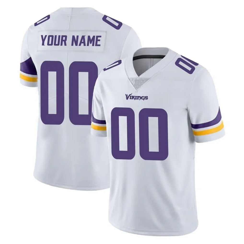 Qdoa Custom MN.Vikings White Limited Vapor Untouchable Home Game Any Name & Numbers Stitched Jerseys