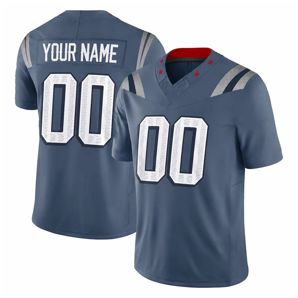 Qdoa Custom NE.Patriots Blue Limited Rivalries Collection Home Game Any Name & Numbers Stitched Jerseys