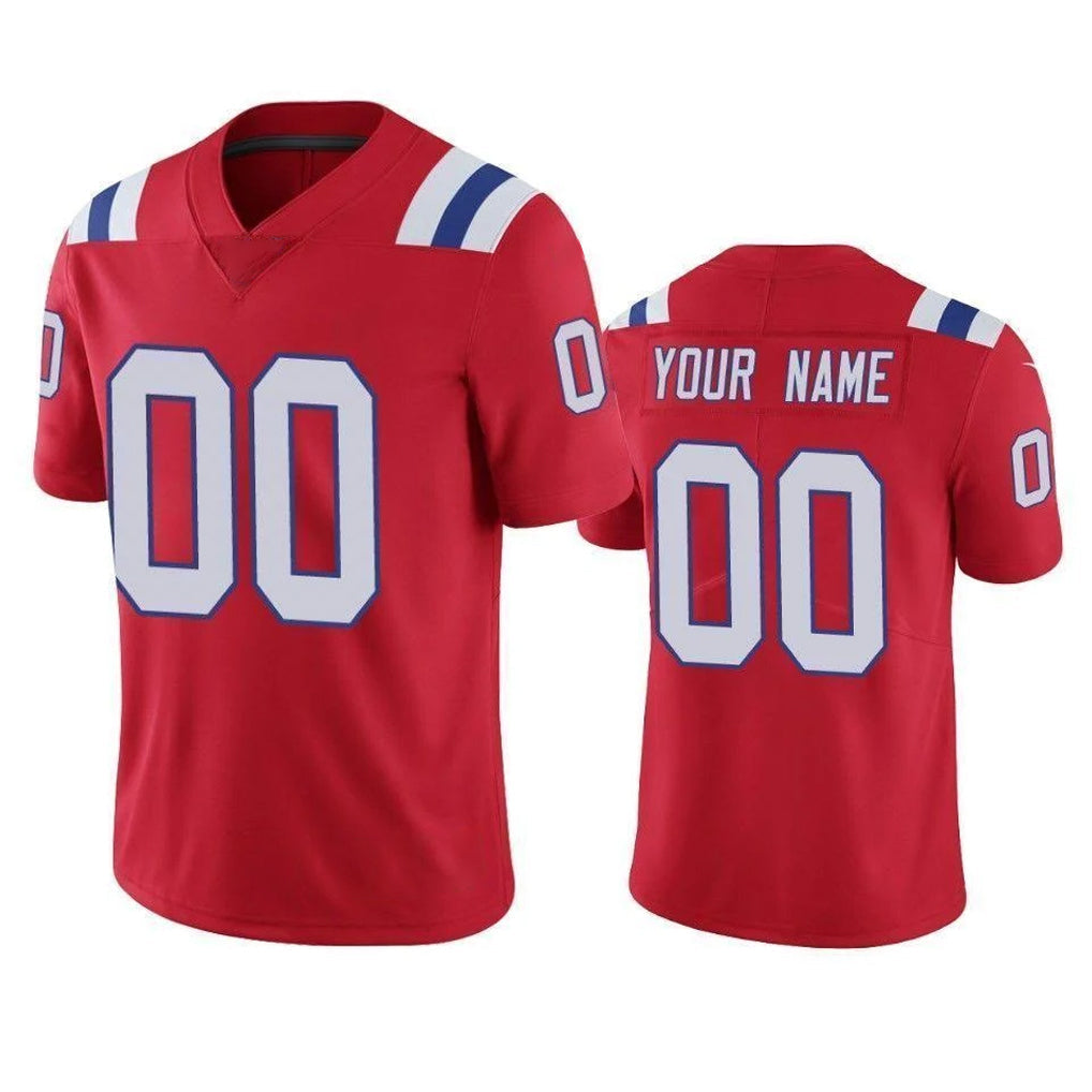 Qdoa Custom NE.Patriots Red Vapor Untouchable Home Game Any Name & Numbers Stitched Jerseys