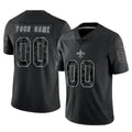 Qdoa Custom NO.Saints Black Limited Reflective Home Game Any Name & Numbers Stitched Jerseys