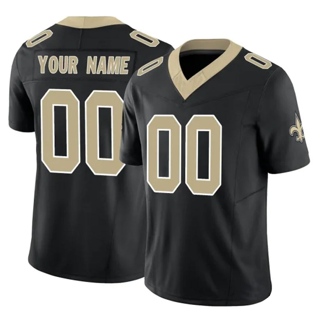 Qdoa Custom NO.Saints Black Limited Vapor F.U.S.E. Home Game Any Name & Numbers Stitched Jerseys