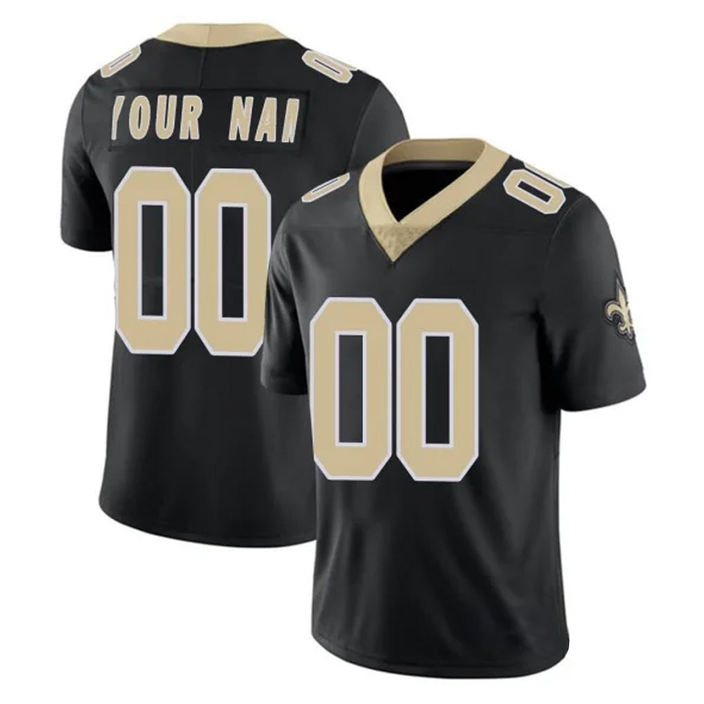 Qdoa Custom NO.Saints Black Limited Vapor Untouchable Home Game Any Name & Numbers Stitched Jerseys