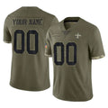 Qdoa Custom NO.Saints Olive Salute To Service Limited Any Name & Numbers Stitched Jerseys