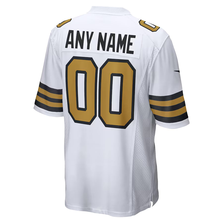 Qdoa Custom NO.Saints White Alternate Game Stitched Jerseys