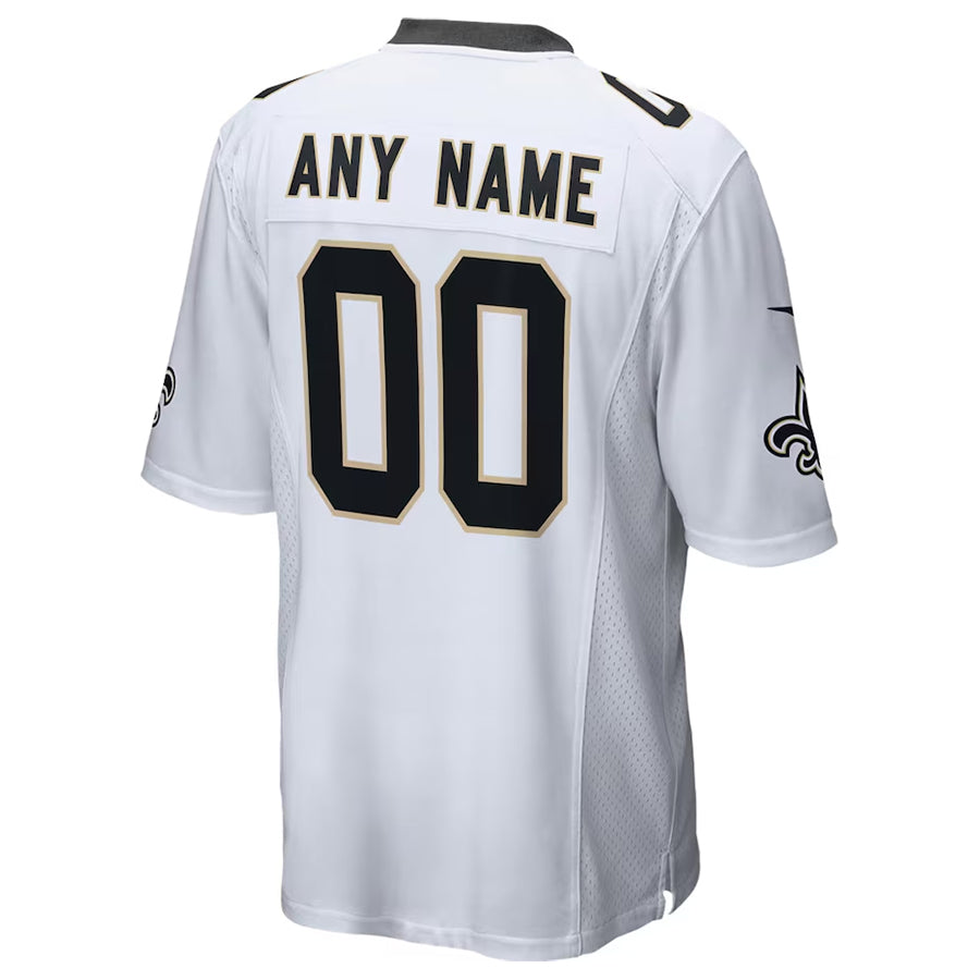 Qdoa Custom NO.Saints White Home Game Stitched Jerseys