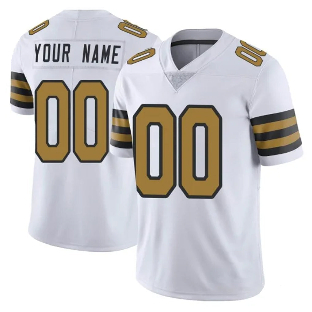 Qdoa Custom NO.Saints White Limited Color Rush Home Game Any Name & Numbers Stitched Jerseys
