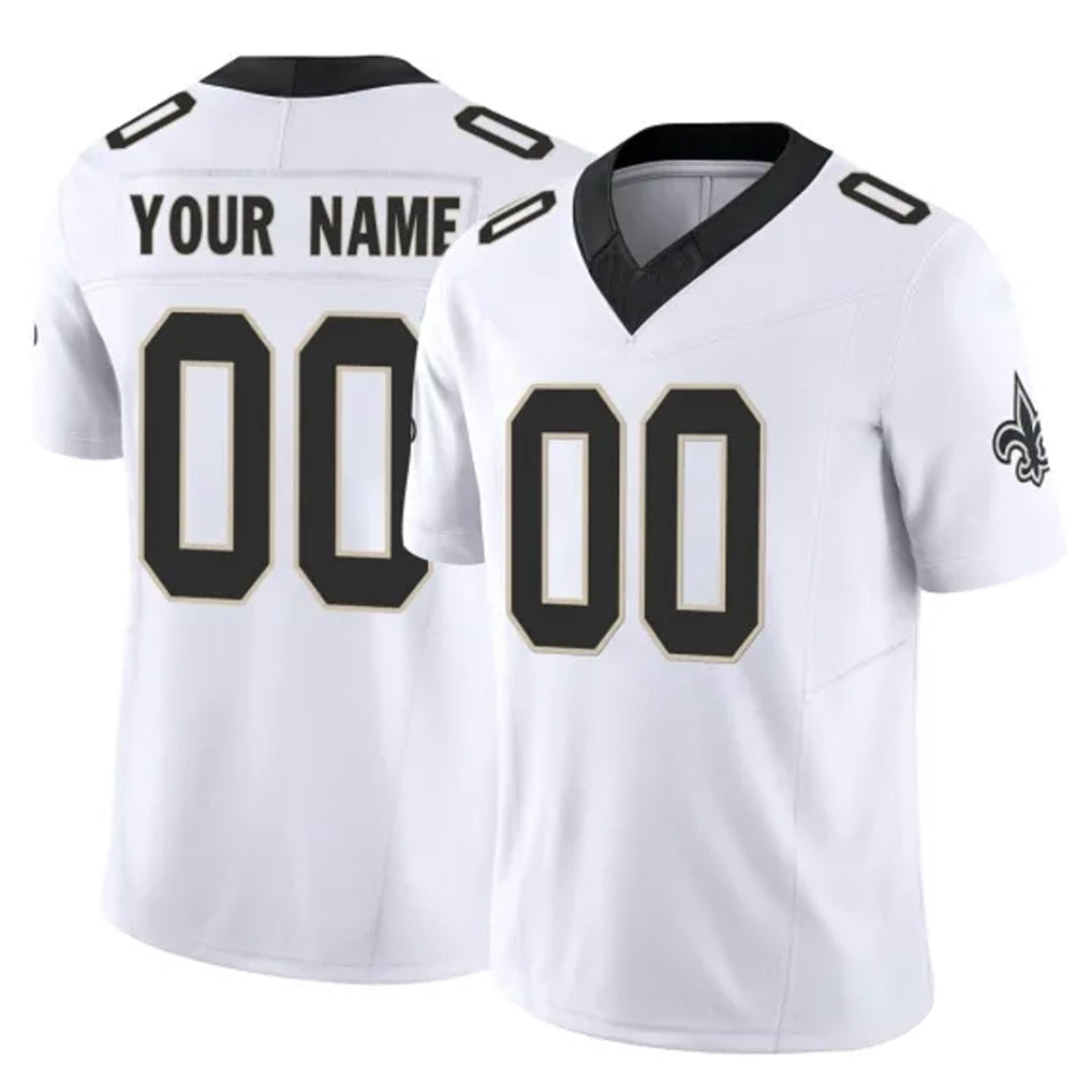 Qdoa Custom NO.Saints White Limited Vapor F.U.S.E. Home Game Any Name & Numbers Stitched Jerseys