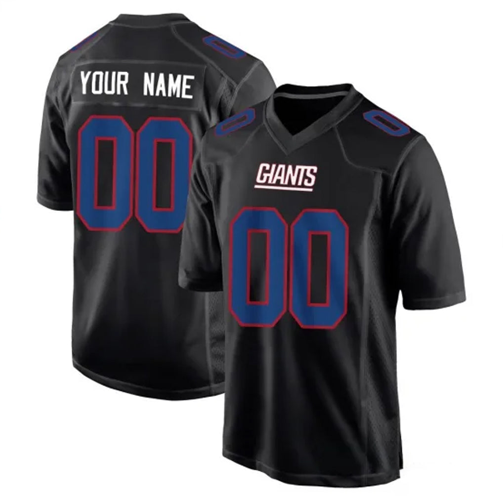 Qdoa Custom NY.Giants Carbon Fashion Limited Home Game Any Name & Numbers Stitched Jerseys