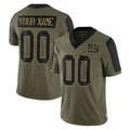 Qdoa Custom NY.Giants Olive Salute To Service Limited Game Any Name & Numbers Stitched Jerseys