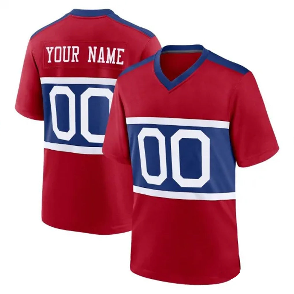 Qdoa Custom NY.Giants Red Century Home Game Any Name & Numbers Stitched Jerseys