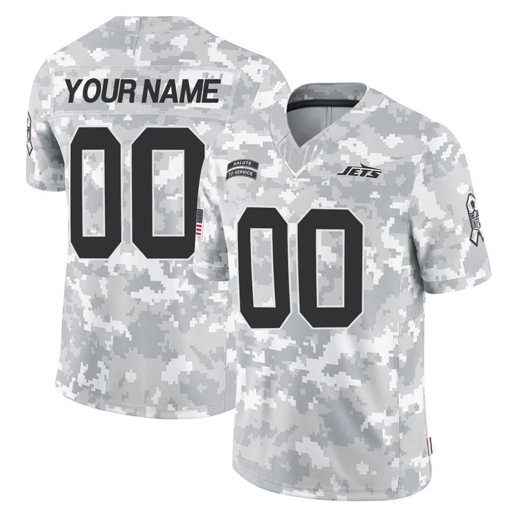 Qdoa Custom NY.Jets Arctic Camo Salute to Service Limited Game Any Name & Numbers Stitched Jerseys