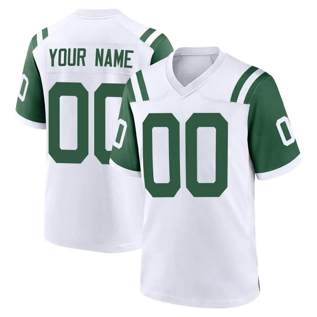 Qdoa Custom NY.Jets White Classic Home Game Any Name & Numbers Stitched Jerseys