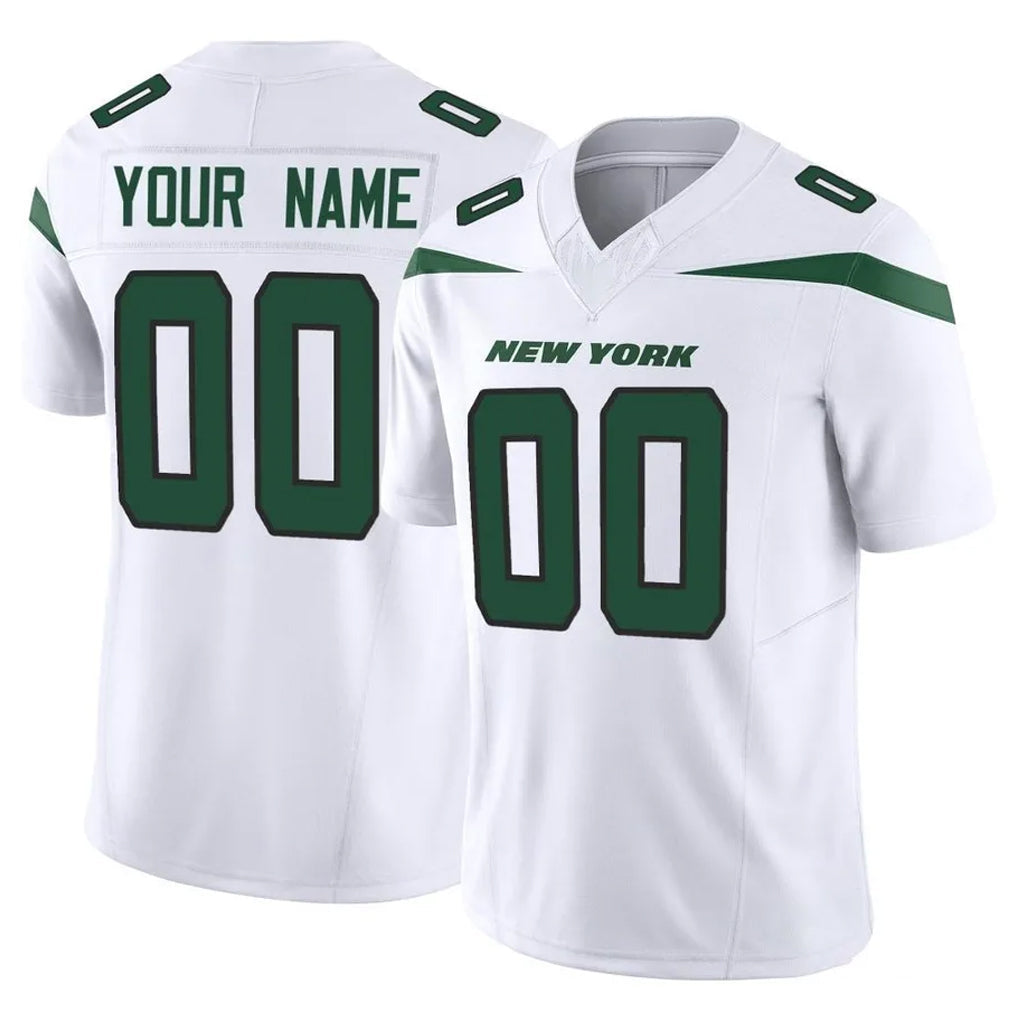 Qdoa Custom NY.Jets White Limited Vapor F.U.S.E. Home Game Any Name & Numbers Stitched Jerseys