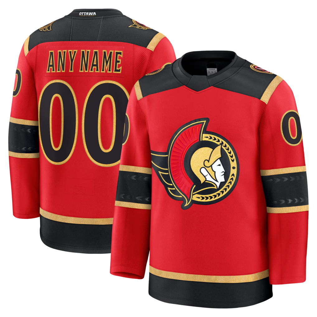 Qdoa Custom O.Senators Red Alternate Premium Jerseys