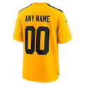 Qdoa Custom P.Steelers Gold Alternate Game Stitched Jerseys