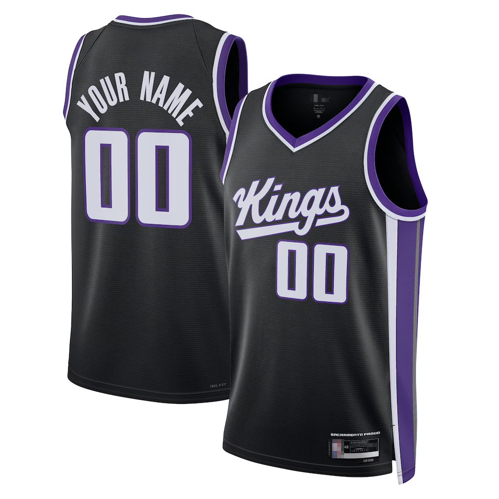 Qdoa Custom S.Kings Black Swingman Jerseys - Icon Edition