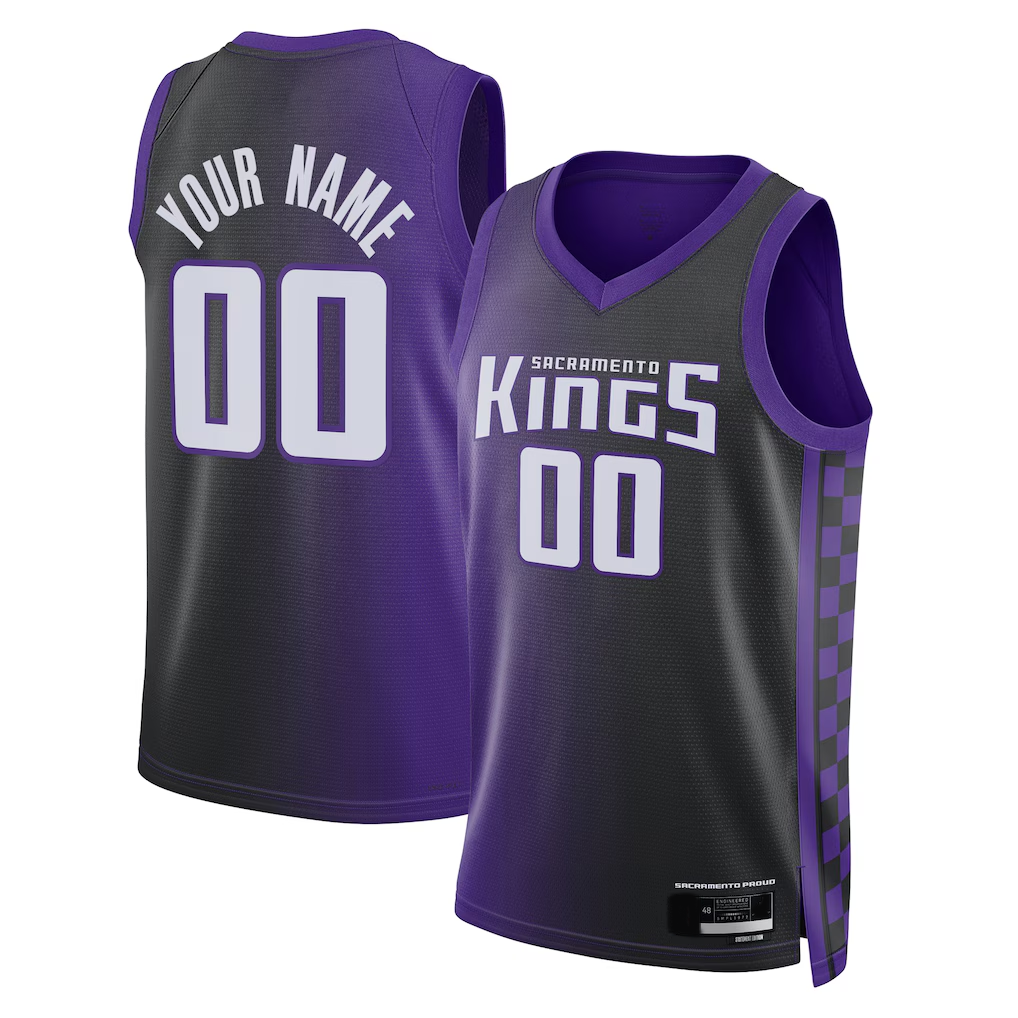 Qdoa Custom S.Kings Purple Swingman Jerseys - Statement Edition