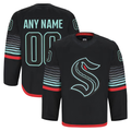 Qdoa Custom S.Kraken Black Alternate Authentic Pro Jerseys