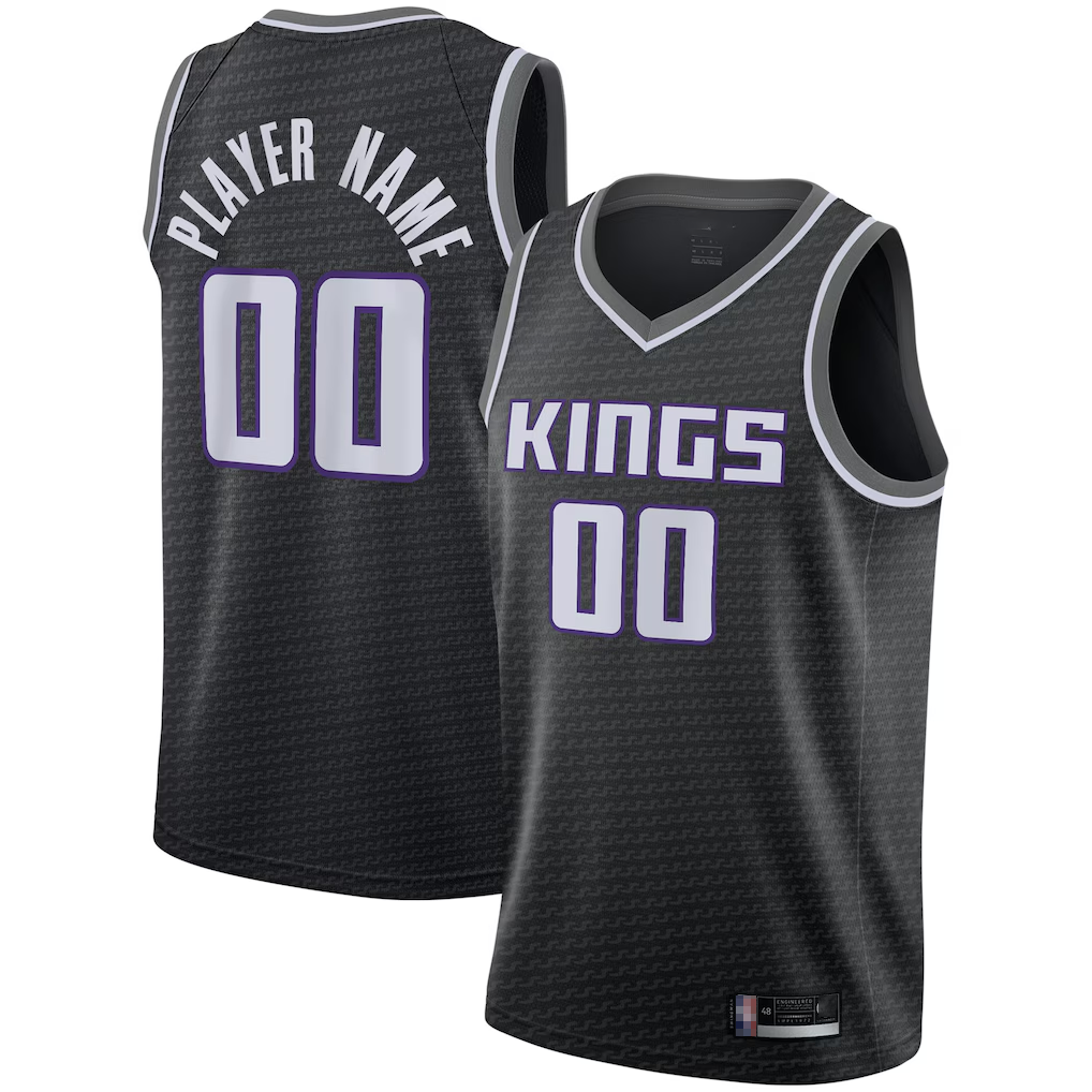 Qdoa Custom S.kings Black Swingman Jerseys - Statement Edition