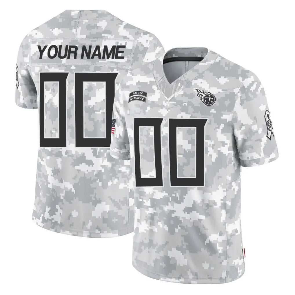 Qdoa Custom T.Titans Arctic Camo Limited Salute to Service Home Game Any Name & Numbers Stitched Jerseys