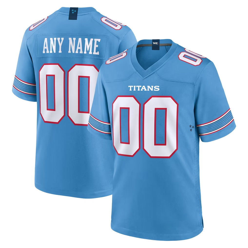 Qdoa Custom T.Titans Light Blue 2026 Game Home Any Name & Numbers Stitched Jerseys