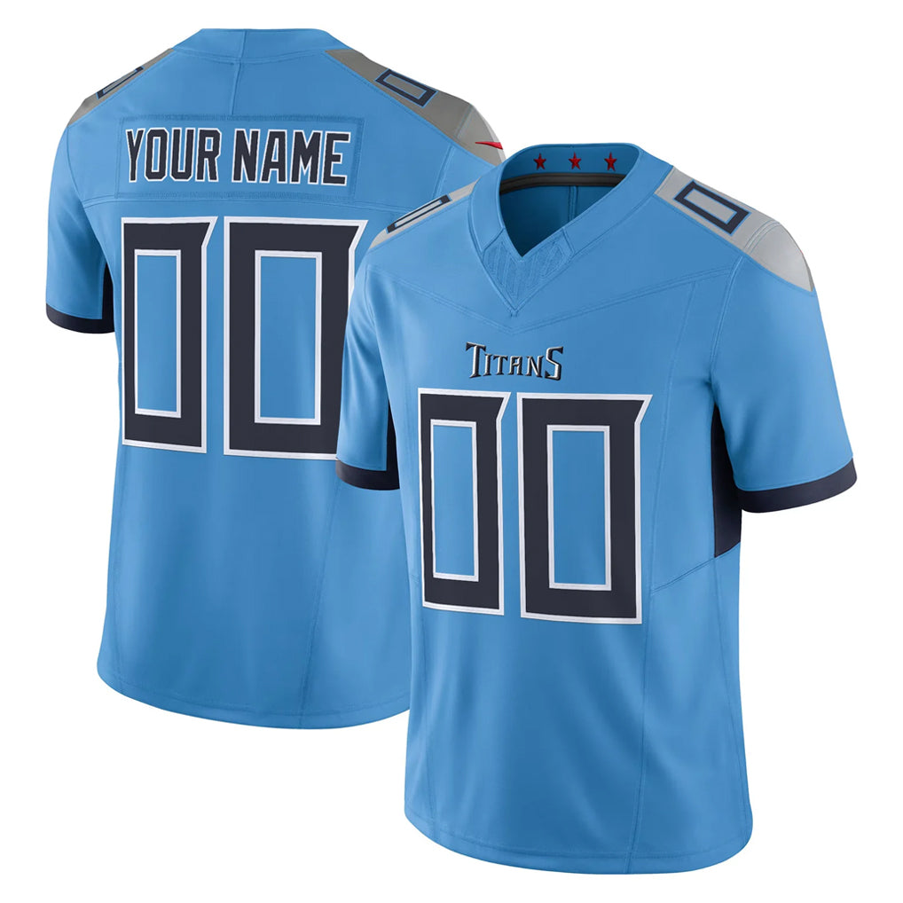 Qdoa Custom T.Titans Light Blue Vapor F.U.S.E. Limited Home Game Any Name & Numbers Stitched Jerseys