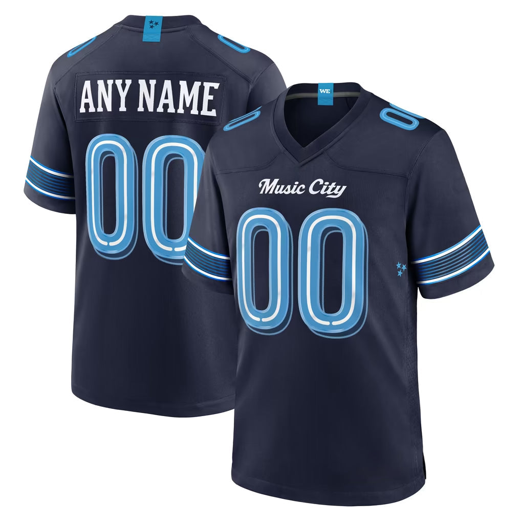 Qdoa Custom T.Titans Navy 2026 Rivalries Collection Home Game Any Name & Numbers Stitched Jerseys
