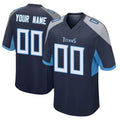 Qdoa Custom T.Titans Navy Home Game Any Name & Numbers Stitched Jerseys