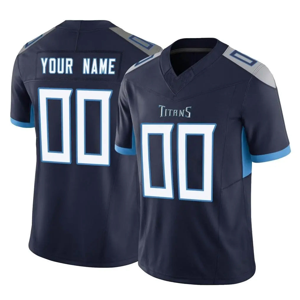 Qdoa Custom T.Titans Navy Limited Vapor F.U.S.E. Home Game Any Name & Numbers Stitched Jerseys