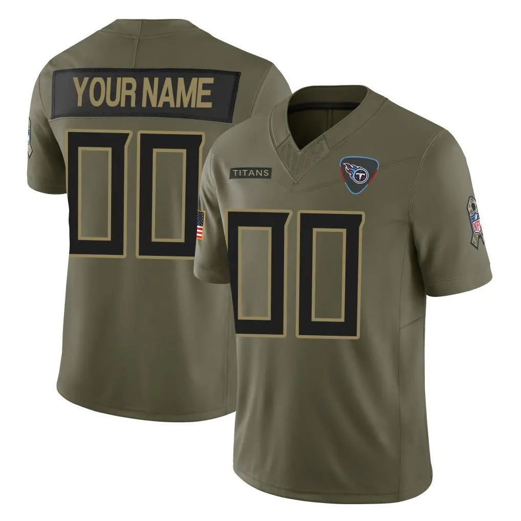 Qdoa Custom T.Titans Olive Limited 2025 Salute to Service Home Game Any Name & Numbers Stitched Jerseys