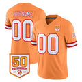 Qdoa Custom TB.Buccaneers 76' Orange 50th Season Vapor Limited Home Game Any Name & Numbers Stitched Jerseys