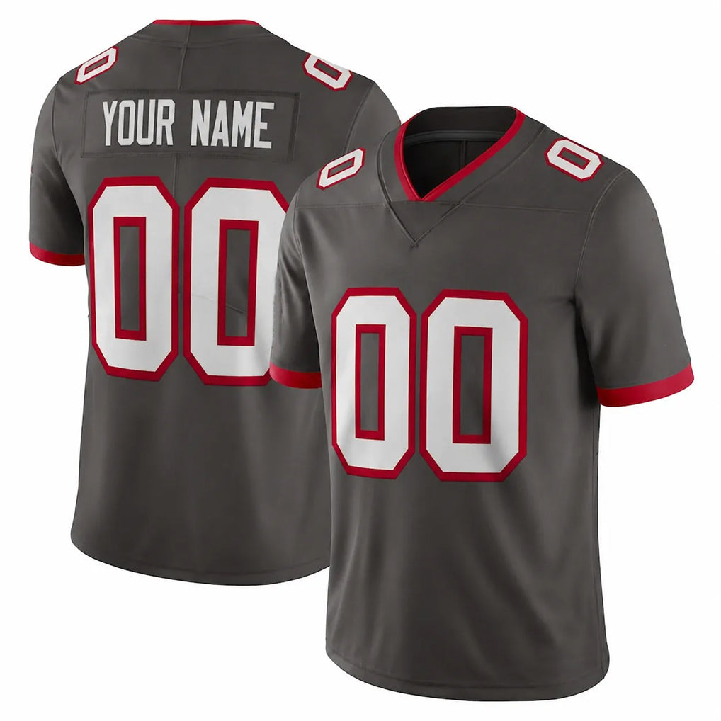 Qdoa Custom TB.Buccaneers Pewter Limited Alternate Vapor Home Game Any Name & Numbers Stitched Jerseys