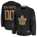 Qdoa Custom T.Maple Leafs Black 2024 Military Appreciation Practice Jerseys