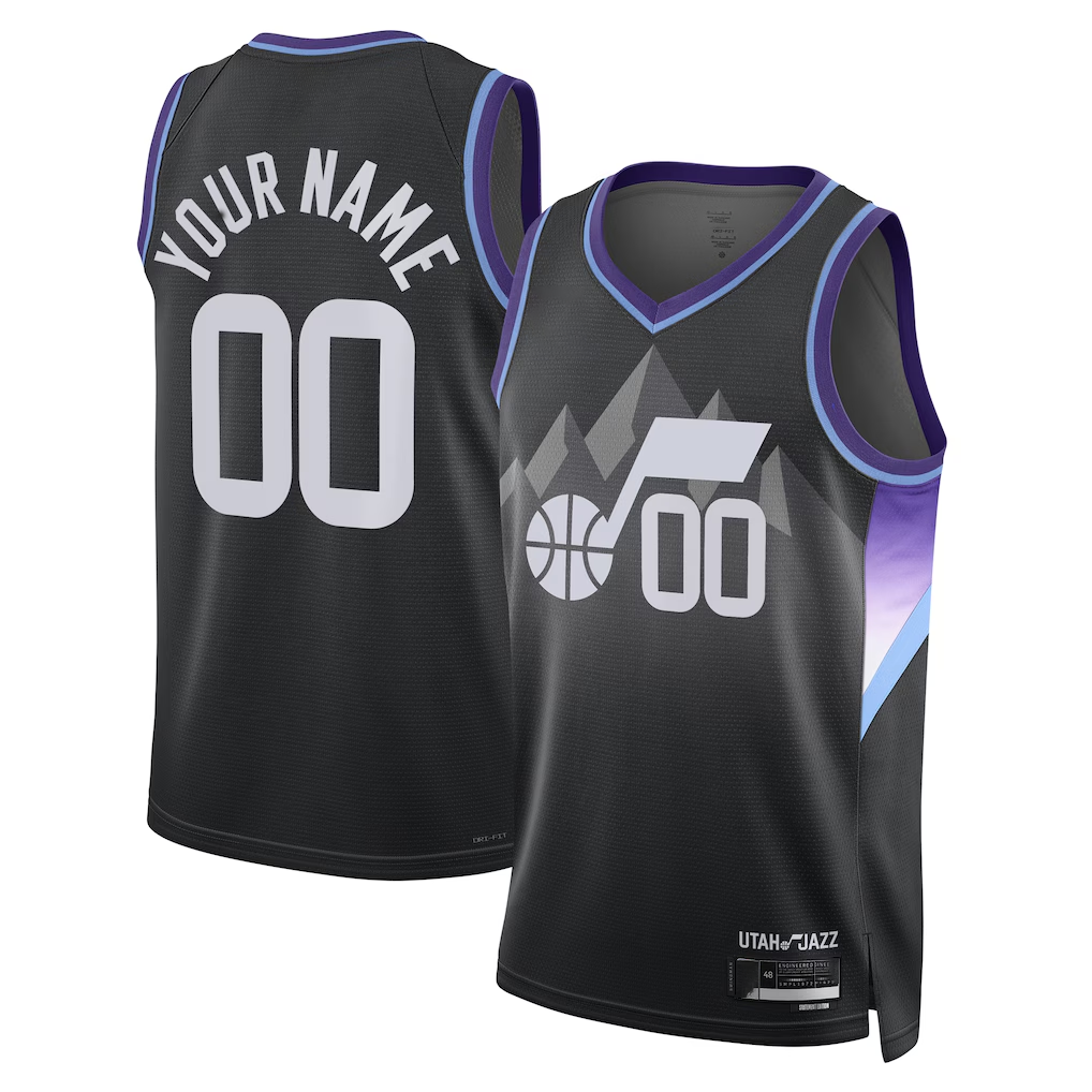 Qdoa Custom U.Jazz Black 2025 Swingman Jerseys - Statement Edition
