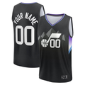Qdoa Custom U.Jazz Fanatics Black Fast Break Jerseys - Statement Editio