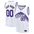 Qdoa Custom U.Jazz Fanatics White Fast Break Replica Jerseys - Association Edition
