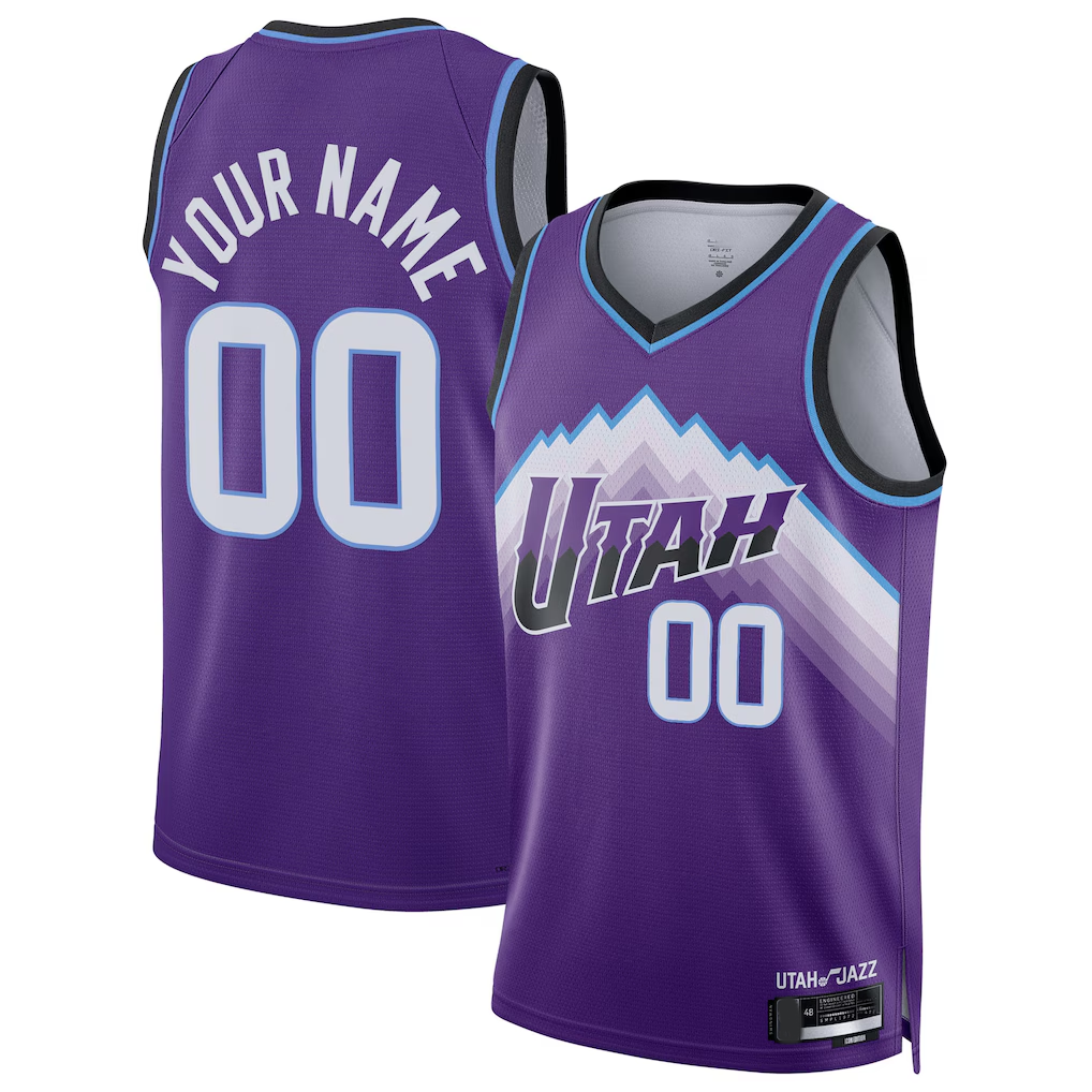Qdoa Custom U.Jazz Purple Swingman Jerseys - Icon Edition