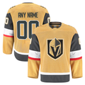 Qdoa Custom V.Golden Knights Gold Home Authentic Pro Jerseys