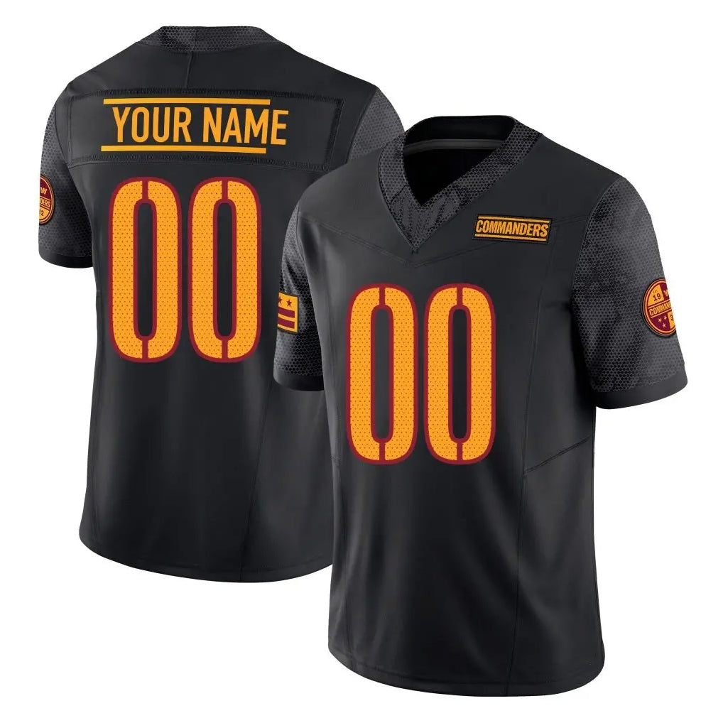 Qdoa Custom W.Commanders Black Limited Vapor F.U.S.E. Home Game Any Name & Numbers Stitched Jerseys
