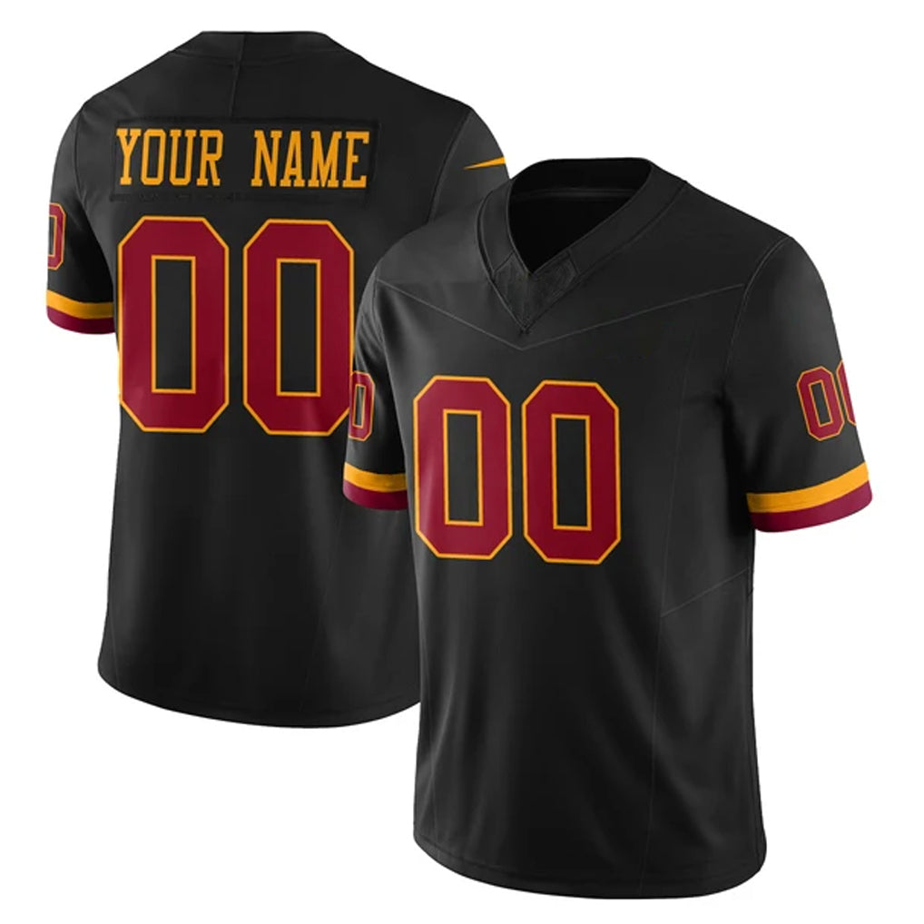 Qdoa Custom W.Commanders Black Limited Vapor Home Game Any Name & Numbers Stitched Jerseys
