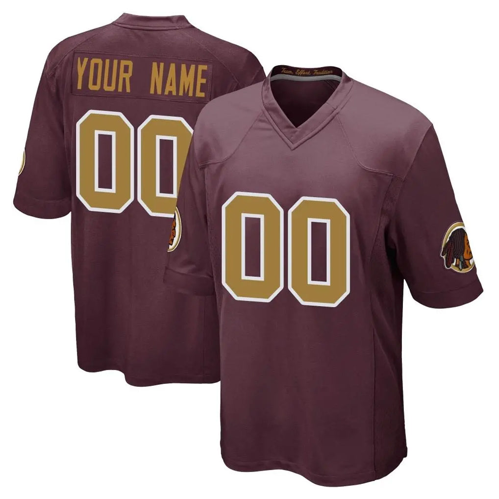 Qdoa Custom W.Commanders Burgundy Alternate Home Game Any Name & Numbers Stitched Jerseys