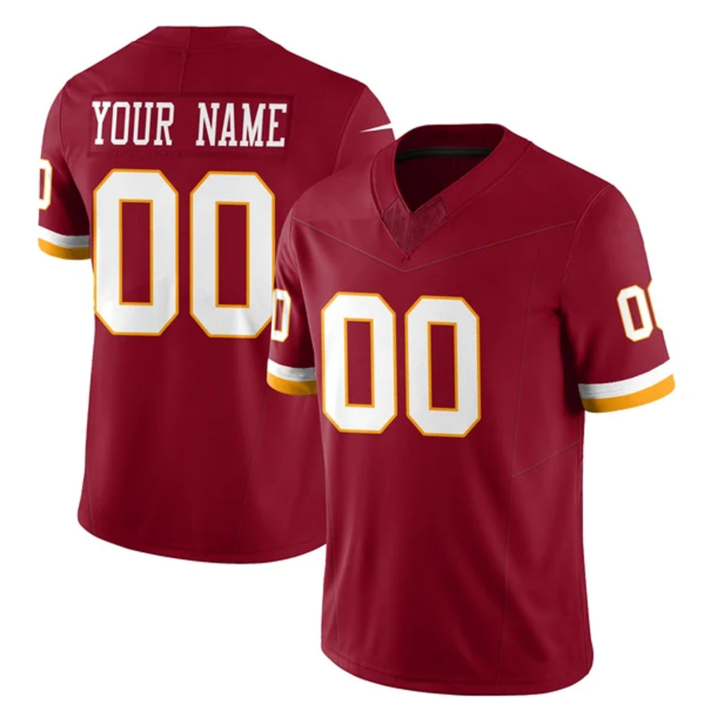 Qdoa Custom W.Commanders Burgundy Limited Team Vapor F.U.S.E. Home Game Any Name & Numbers Stitched Jerseys
