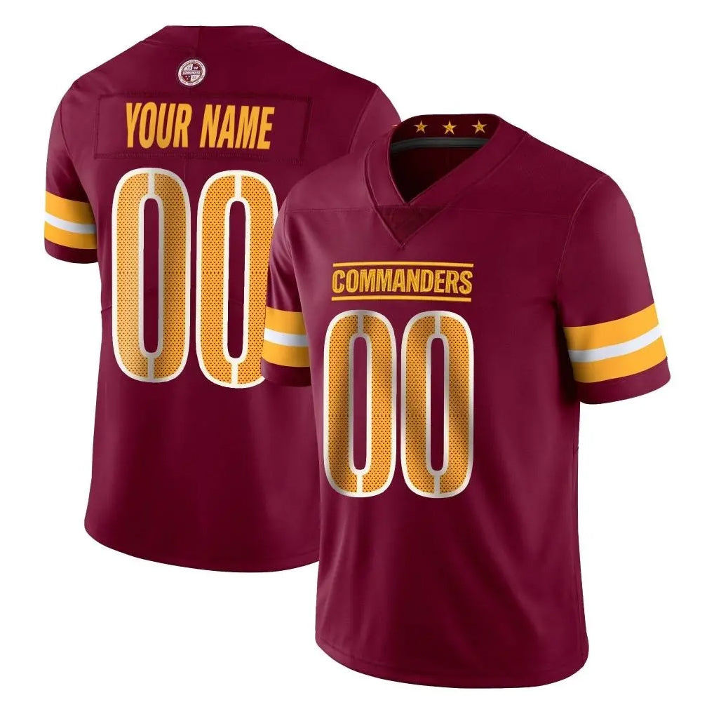 Qdoa Custom W.Commanders Burgundy Limited Vapor Home Game Any Name & Numbers Stitched Jerseys