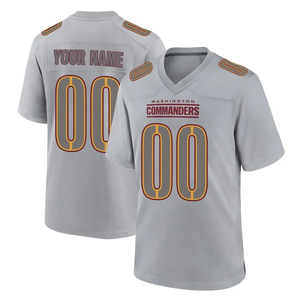 Qdoa Custom W.Commanders Gray Atmosphere Fashion Home Game Any Name & Numbers Stitched Jerseys
