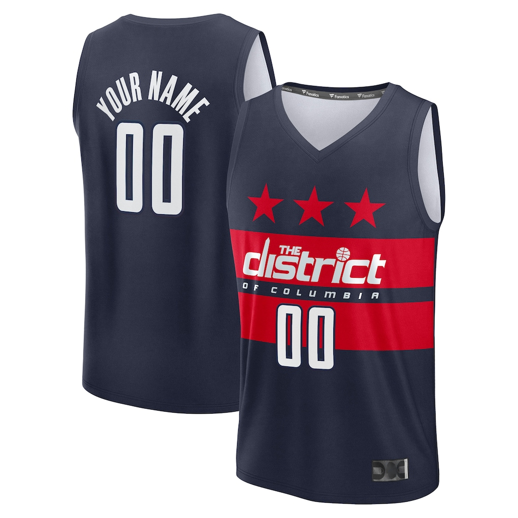 Qdoa Custom W.Wizards Navy Fast Break Jerseys - Statement Edition